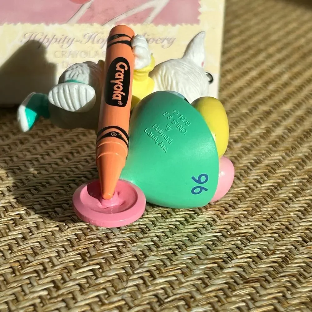 Hallmark Keepsake Easter Bunny Crayola Ornament Wagon Eggs With Box